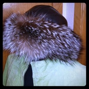 Canadian Fox and Leather Cloche Hat